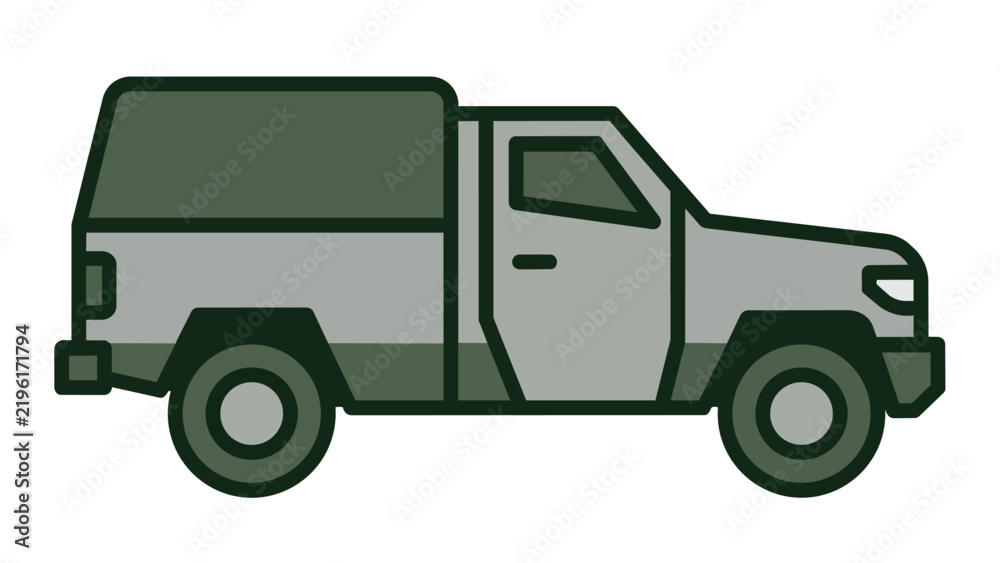 Obraz premium Vector Icon of Cover Truck