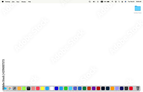 PC デスクトップ UI フレーム 背景なし PNG (macOS風 ライトUI)	
