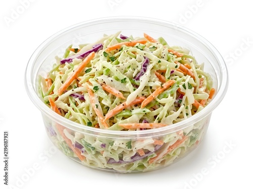 Fresh colorful salad in a glass bowl