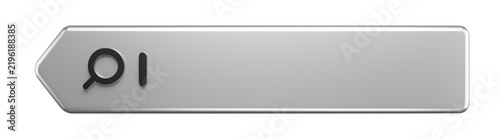 Search Button Icon for Website Navigation and User Interface 3D Render