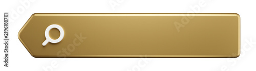 Search Button Icon for Website Navigation and User Interface 3D Render