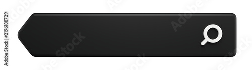 Search Button Icon for Website Navigation and User Interface 3D Render