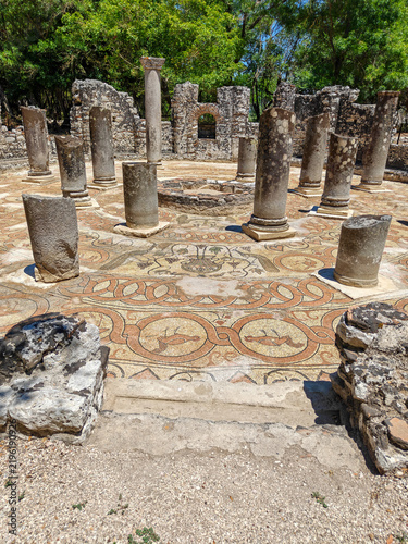 Baptistery of Butrint mosaic Ksamil Albania