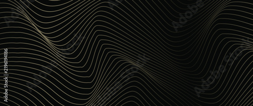 black and gold luxury background with dynamic wave composition. ips10 vector