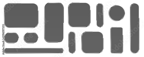 Transparent glass elements with liquid morphism effect for ui design and modern interfaces. Rounded rectangles, circles and buttons with frosted blur overlay. Glassmorphism components for web or app