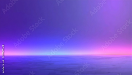 Abstract Glowing Horizon With Smooth Purple And Pink Gradient Background And Minimalist Light Line