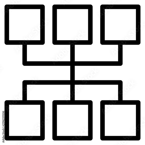 Structure, hierarchy, chart, icon vector illustration concept for business 