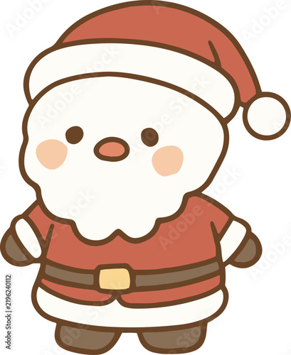 Cute Cat Dressed as Santa Claus, Christmas Holiday Clip Art