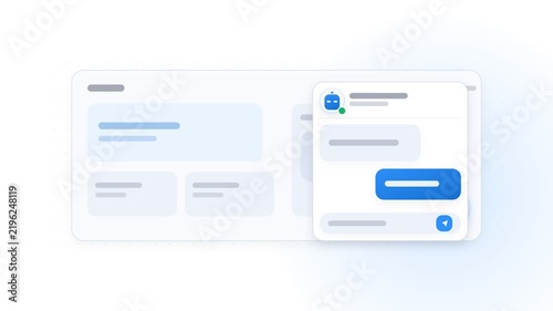 Automated Customer Support Chat Window Interface
