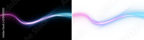 Layered Light Strands on Black and Transparent Backgrounds