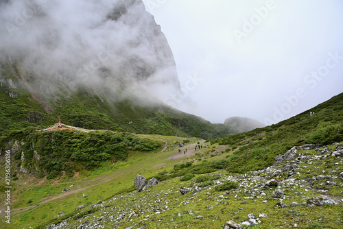 Dramatic Mountain Landscape En Route to Abujicuo Lake in Shangri-La, Yunnan Province, China