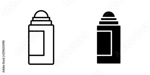 Deodorant icon representing personal hygiene, body care, freshness, grooming, cosmetics, and everyday personal care products.