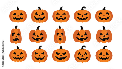 Halloween pumpkin clipart with classic carved faces and layered pumpkin designs for autumn parties, crafts and seasonal decor