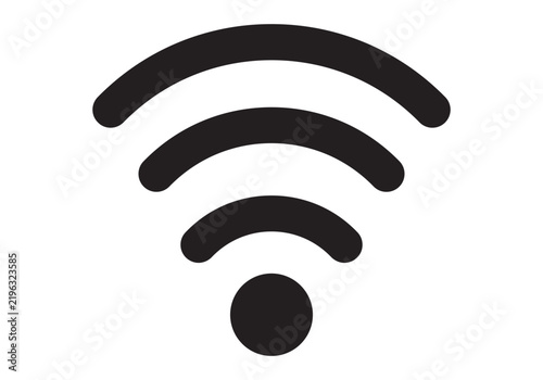 Wireless WiFi Signal Connection Icon Internet Network Symbol