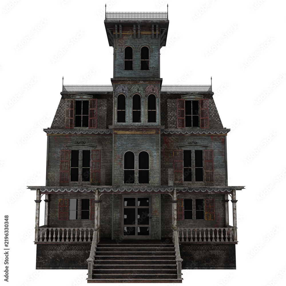 Obraz premium Haunted Victorian House Illustration