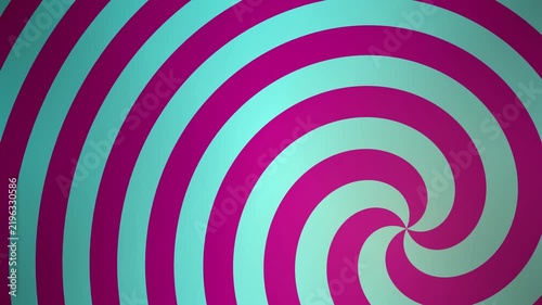 Pink and turquoise spiral animation with playful motion