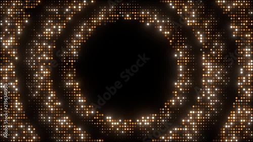 golden abstract circles title background light pattern