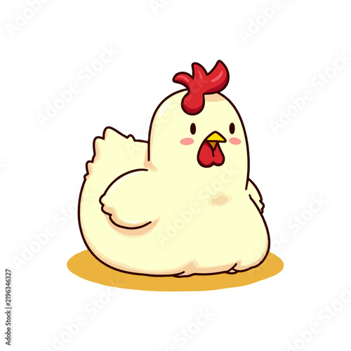 Cute Yokohama Chicken Clipart 08