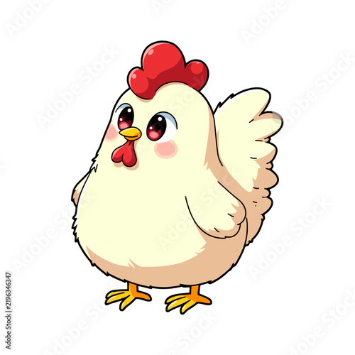 Cute Yokohama Chicken Clipart 02