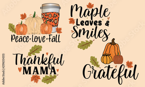 Autumn T-Shirt Design Bundle