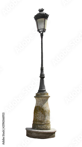 Isolated image  of antique street lamp light
