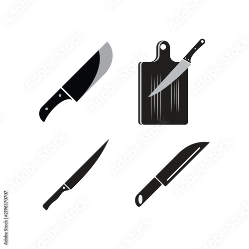 knife logo template illustration