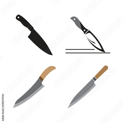 knife logo template illustration