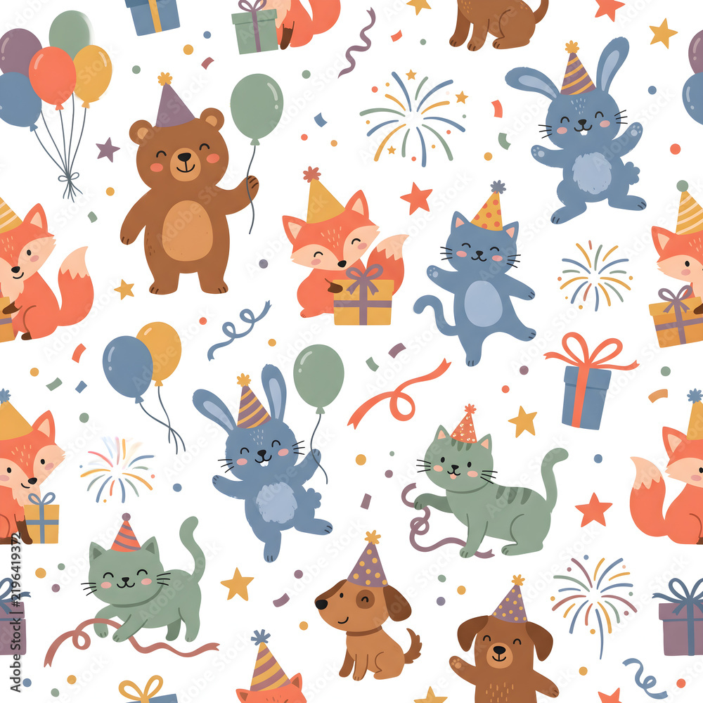 Obraz premium seamless pattern with animals