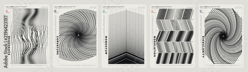 Kinetic Op Art series by a master showcases unique patterns and designs in a gallery setting