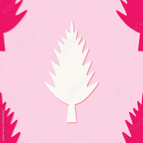 Pink Christmas Trees Seamless Repeat Pattern