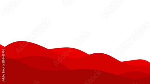 A minimalist graphic background featuring layered red waves for modern design projects.