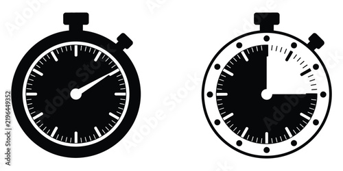 Foto stopwatch icons for time management, countdown, timing, productivity, scheduling