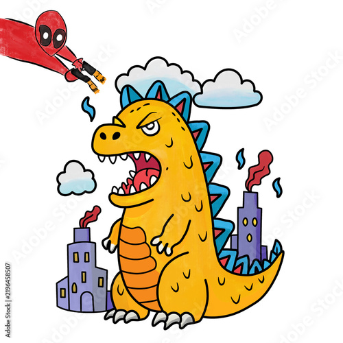 Obraz na płótnie Godzilla