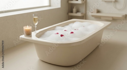 Fototapeta Romantic bubble bath
