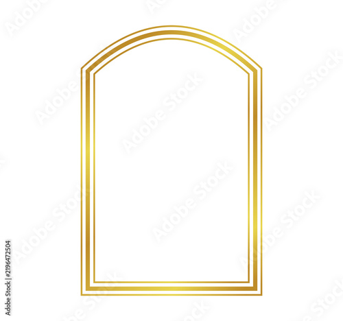 Luxury golden arch frame