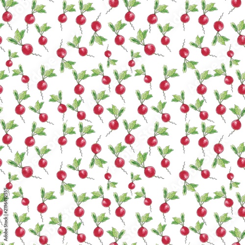 seamless pattern with radishes