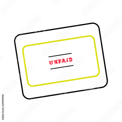 Distressed Unpaid Stamp for Financial Documents