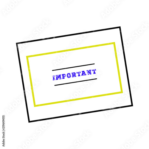 Distressed Important Stamp for Business Documents