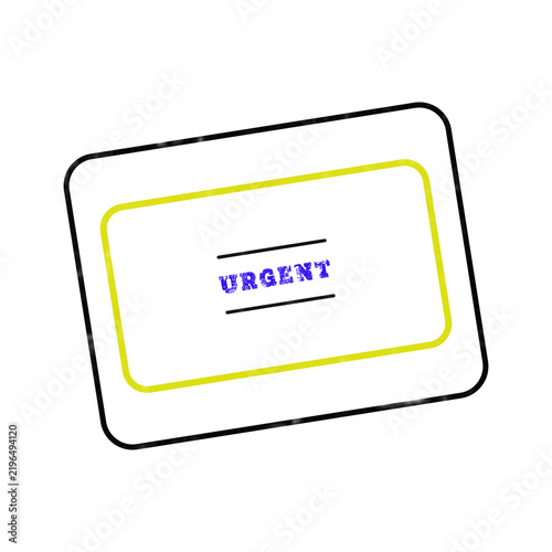 Distressed Urgent Stamp for Important Documents