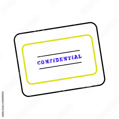 Distressed Confidential Stamp for Business Documents