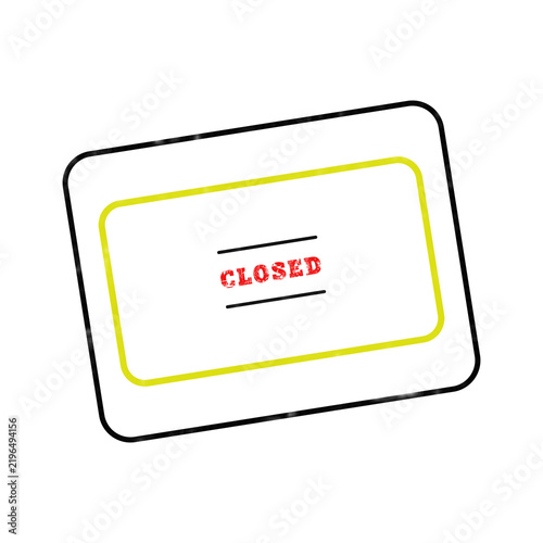Distressed Closed Stamp for Business Signage