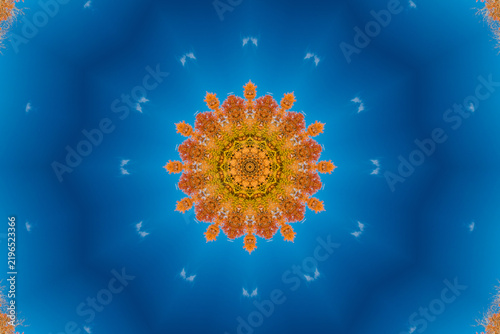 Digital abstract illustration with colors, geometry, curves - Digital Set 7-9