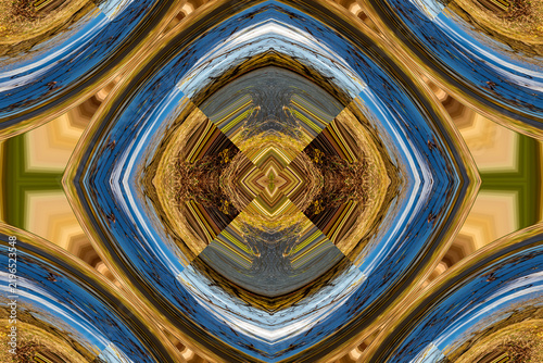 Digital abstract illustration with colors, geometry, curves - Digital Set 7-F