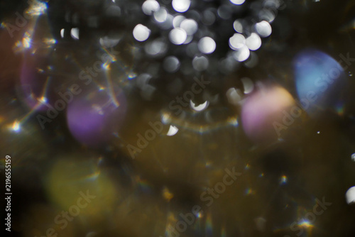 Quadro su tela Faint, abstract silhouette viewed through wet glass