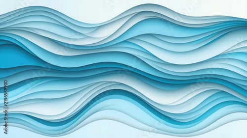 Oceanic Waves Abstract: A stunning visual representation of flowing oceanic waves, rendered in soothing shades of blue and white, creating a sense of calm and tranquility.