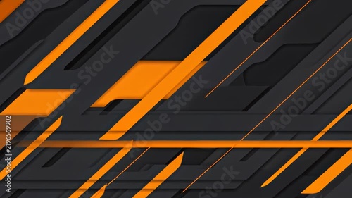 Futuristic Abstract Lines: A dynamic composition of intersecting geometric lines and shapes in vibrant orange and dark gray creates a modern, abstract background with a sense of depth and movement.