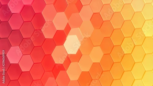 Geometric Honeycomb Gradient: A vibrant gradient of red, orange, and yellow creates a striking visual with a repeating hexagonal pattern, offering a modern and abstract backdrop.