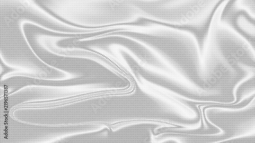 Abstract monochrome halftone wavy pattern with flowing liquid gradient effect background transparent background