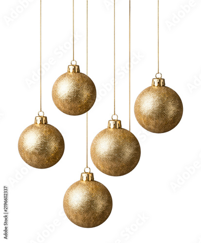 PNG Elegant gold Christmas ornaments on gray background.
