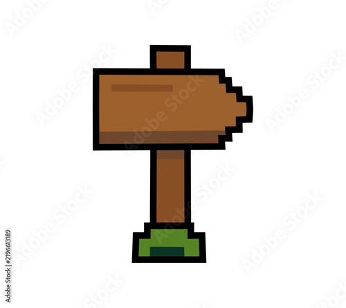 Cartoon Way Sign Illustration Simple Digital Design